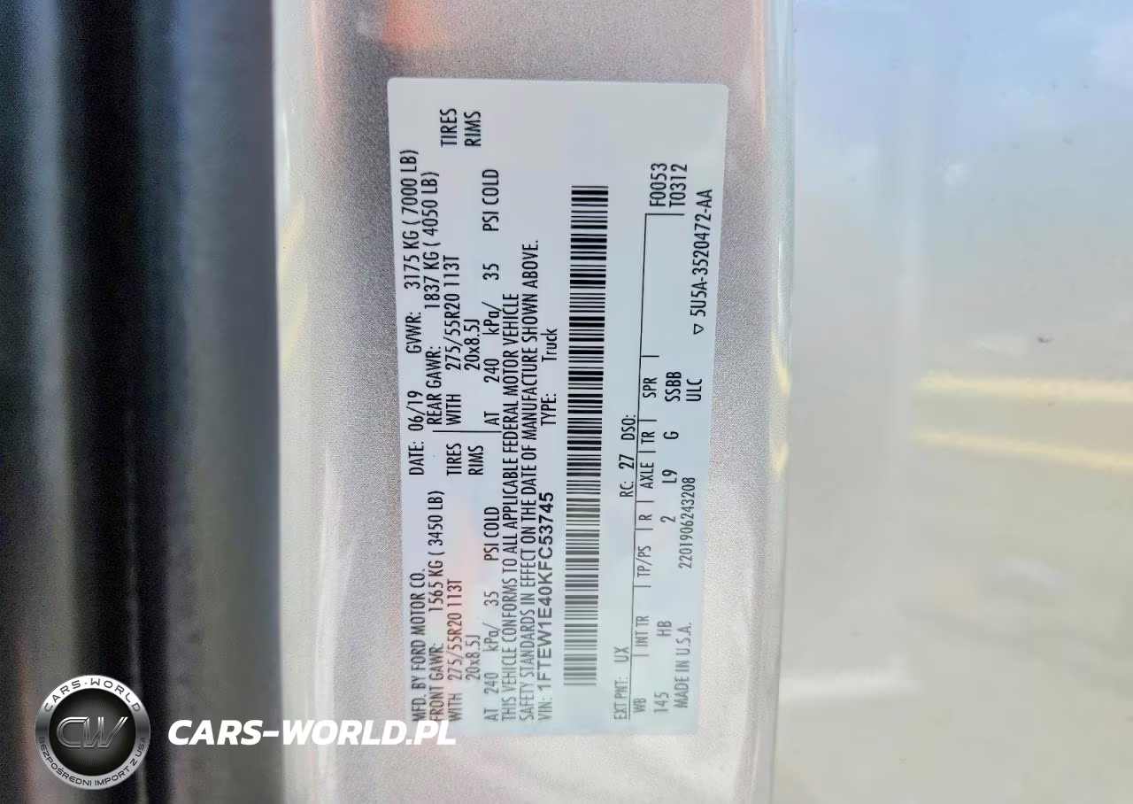 2019 Ford F150 Supercrew VIN:1FTEW1E40KFC53745 - 12