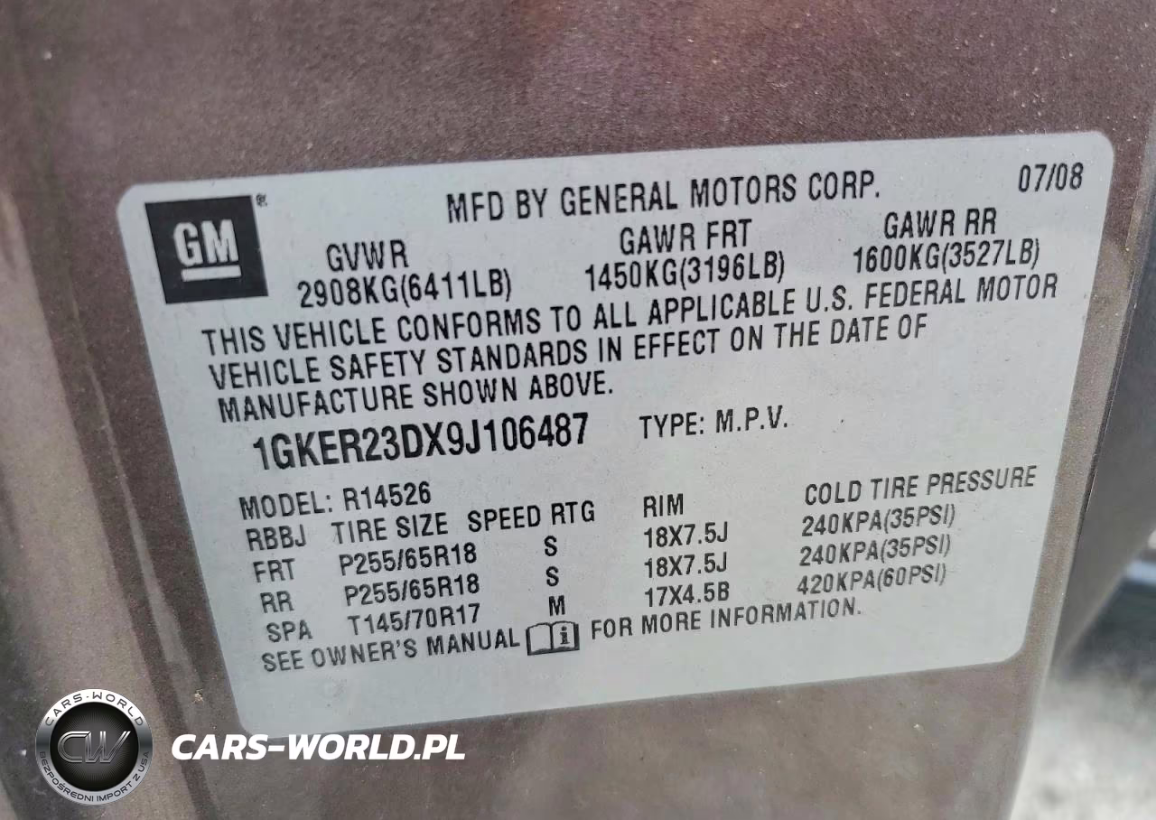 2009 GMC Acadia Slt-1 VIN:1GKER23DX9J106487 - 13