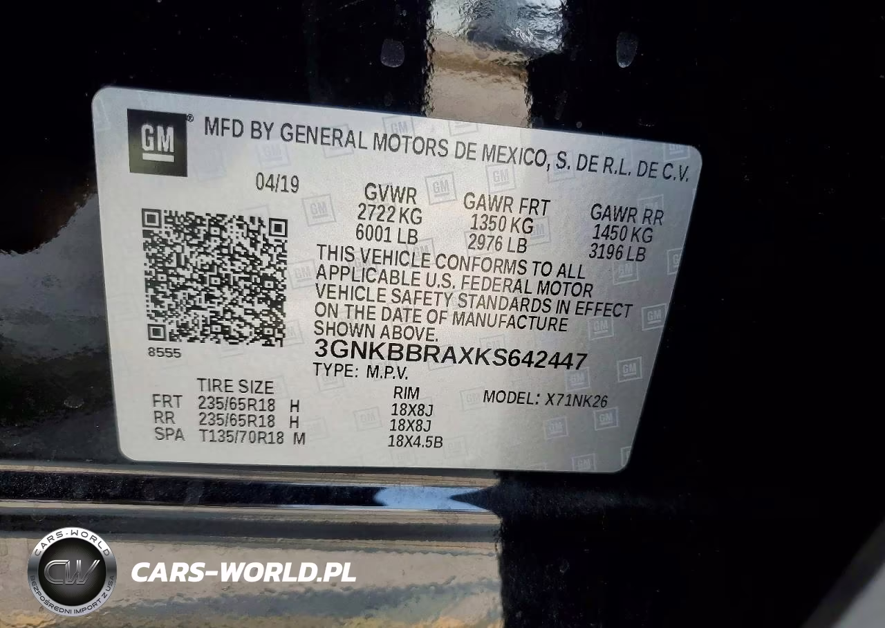 2019 Chevrolet Blazer 1Lt VIN:3GNKBBRAXKS642447 - 12