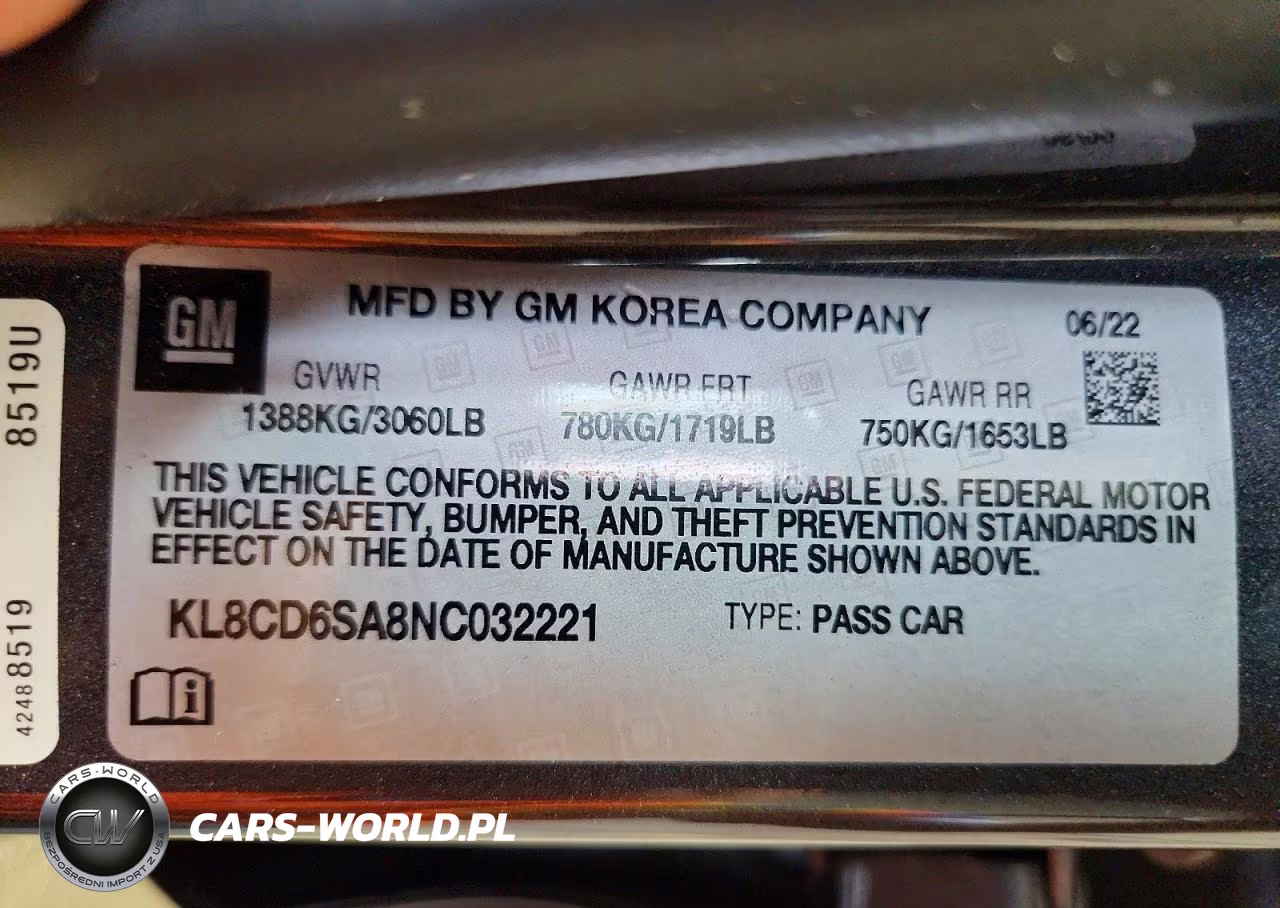 2022 Chevrolet Spark 1Lt VIN:KL8CD6SA8NC032221 - 12