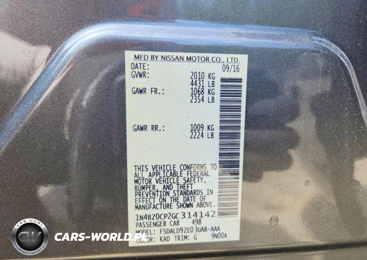 2016 Nissan Leaf Sv VIN:1N4BZ0CP2GC314142 - 12