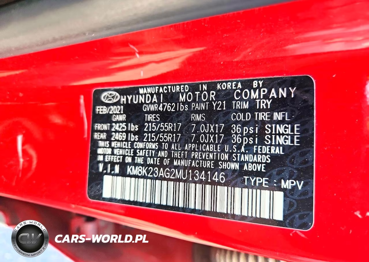 2021 Hyundai Kona Sel VIN:KM8K23AG2MU134146 - 14