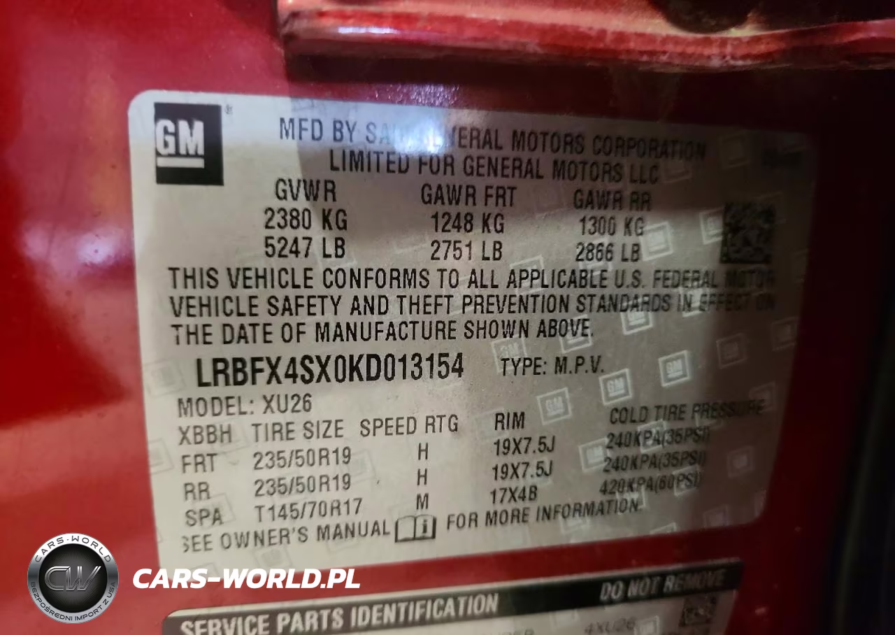2019 Buick Envision Premium Ii VIN:LRBFX4SX0KD013154 - 13