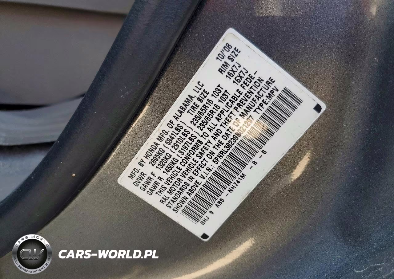 2009 Honda Odyssey Lx VIN:5FNRL38239B021297 - 13