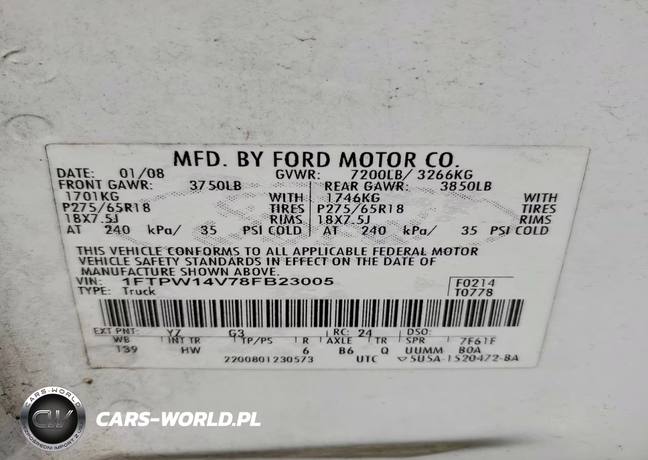 2008 Ford F150 Supercrew VIN:1FTPW14V78FB23005 - 12