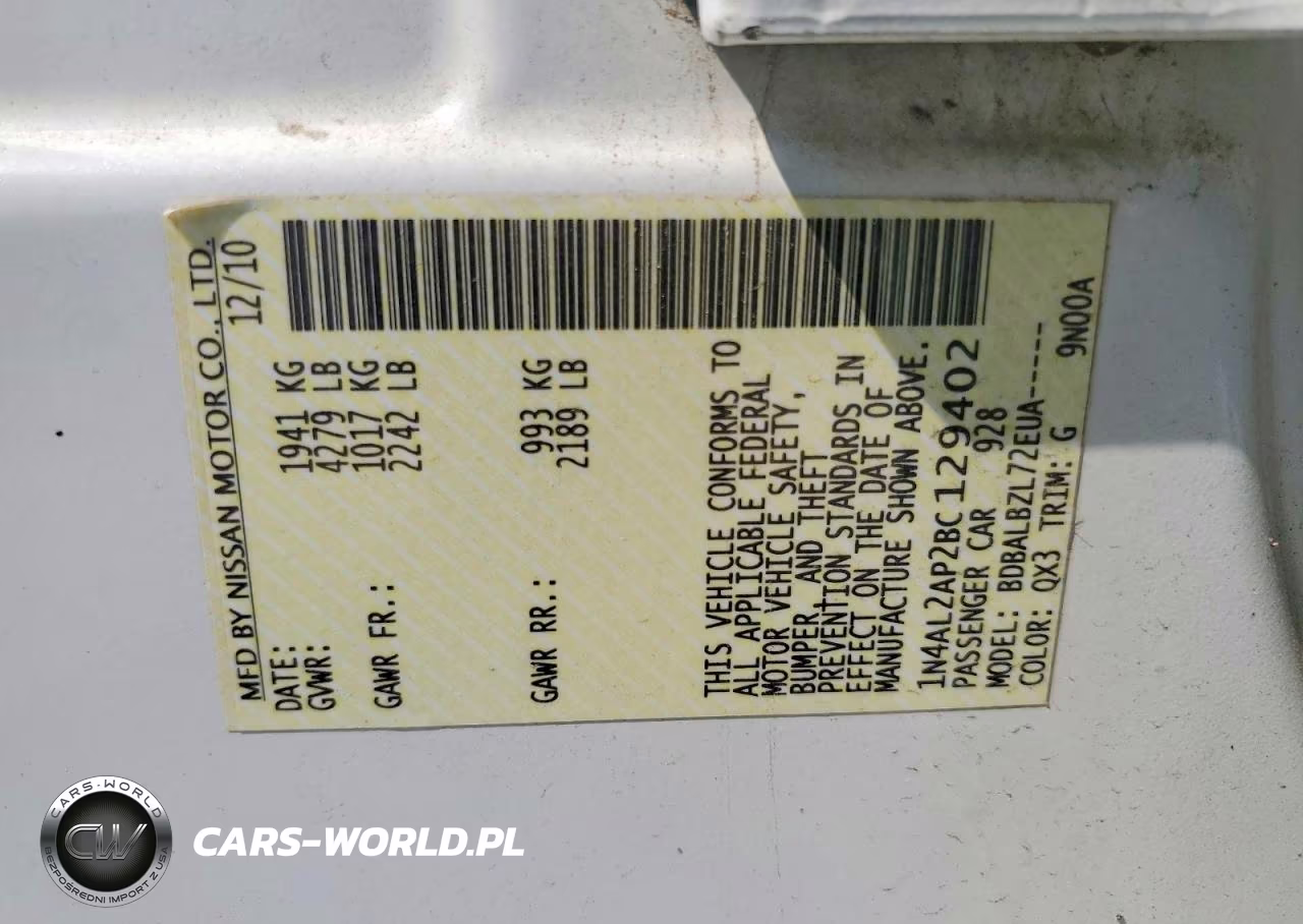 2011 Nissan Altima 2.5 VIN:1N4AL2AP2BC129402 - 13