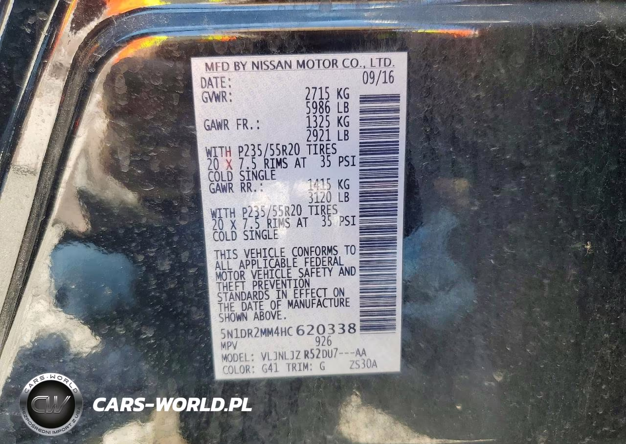 2017 Nissan Pathfinder Platinum VIN:5N1DR2MM4HC620338 - 13