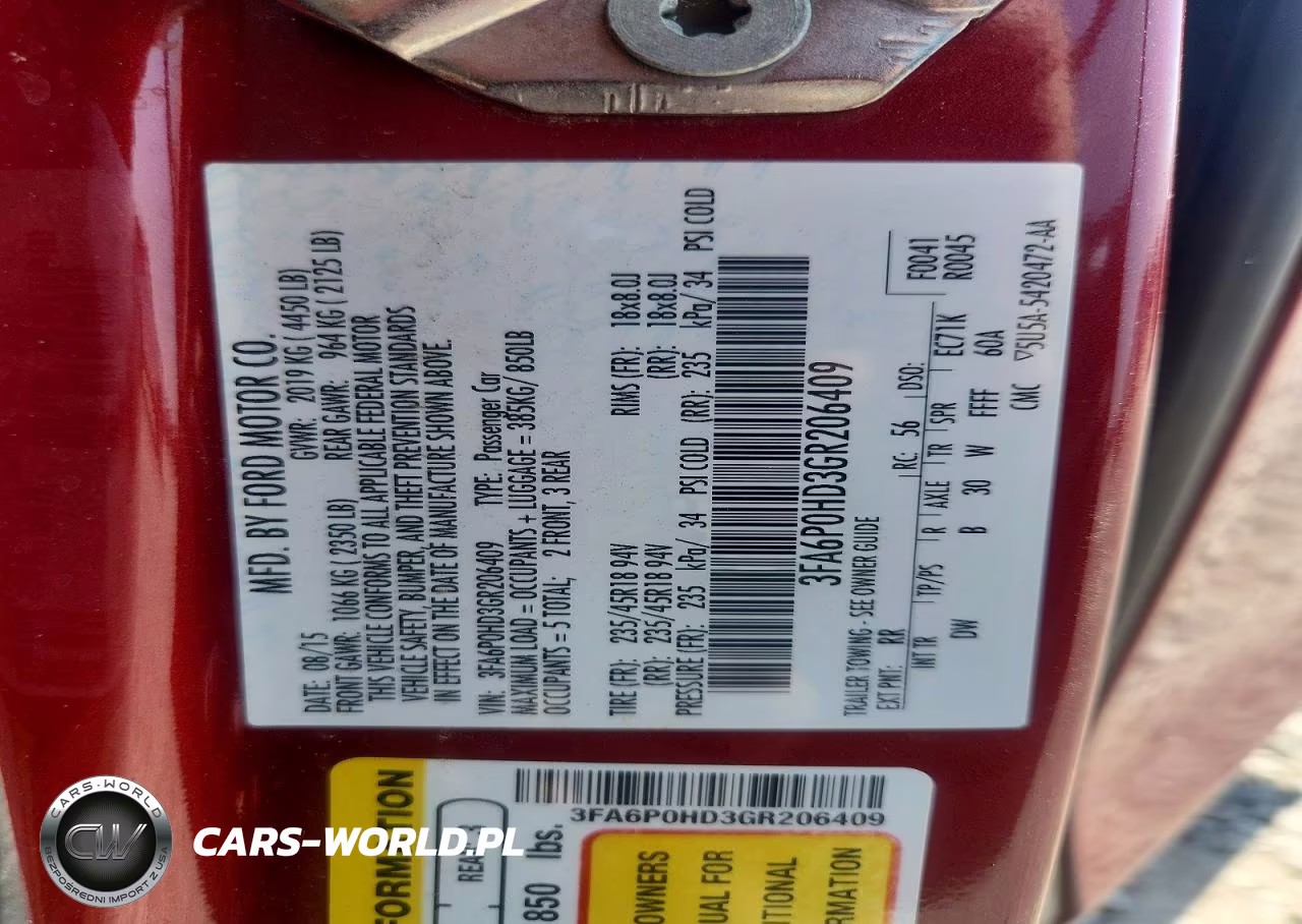 2016 Ford Fusion Se VIN:3FA6P0HD3GR206409 - 13