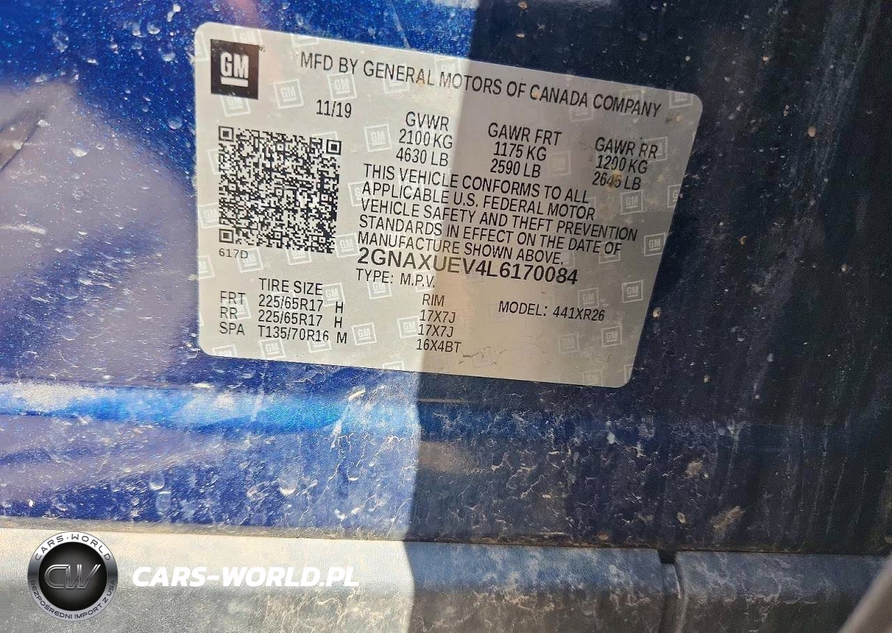 2020 Chevrolet Equinox Lt VIN:2GNAXUEV4L6170084 - 14