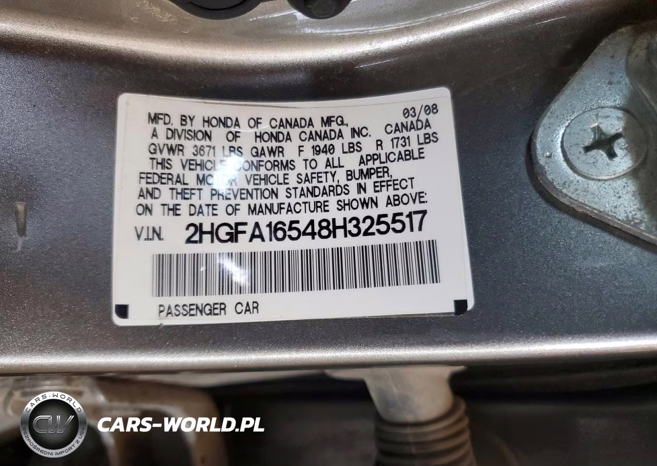 2008 Honda Civic Lx VIN:2HGFA16548H325517 - 12