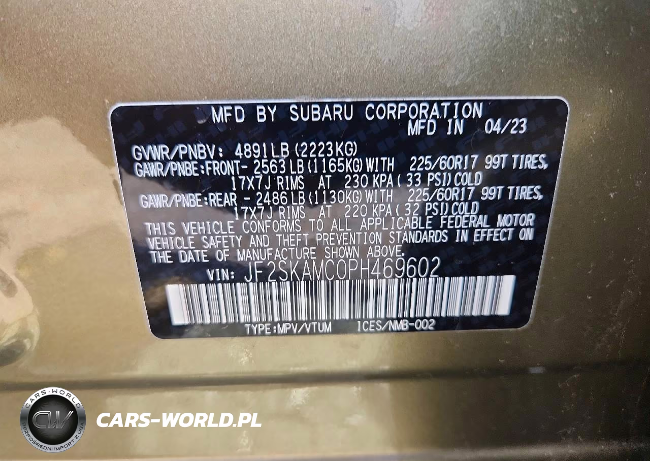 2023 Subaru Forester Wilderness VIN:JF2SKAMC0PH469602 - 13