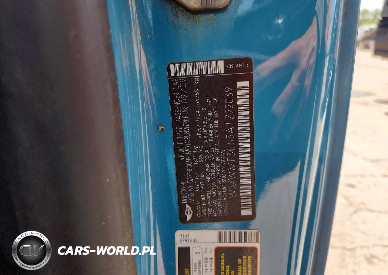 2010 Mini Cooper VIN:WMWMF3C53ATZ22039 - 12