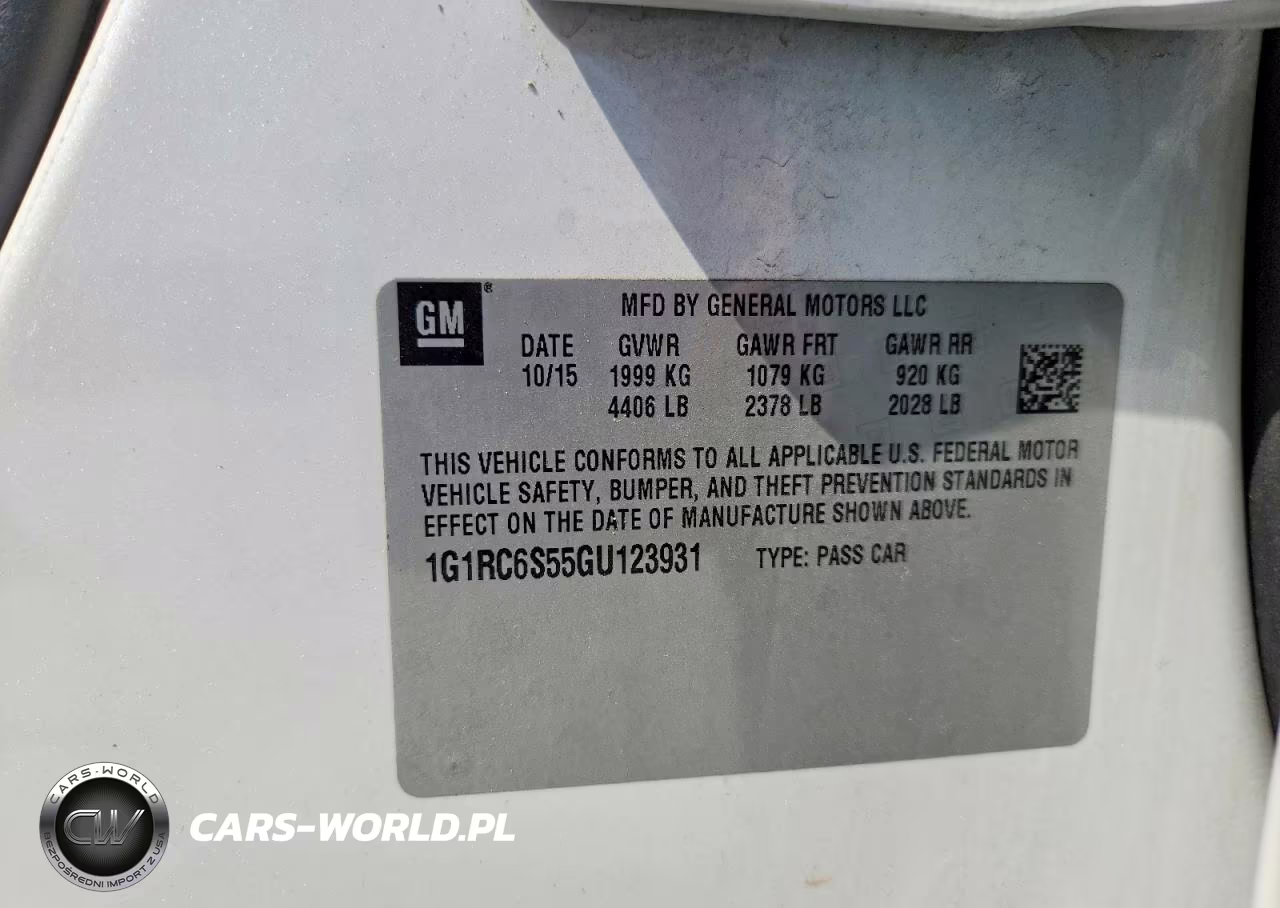 2016 Chevrolet Volt Lt VIN:1G1RC6S55GU123931 - 12