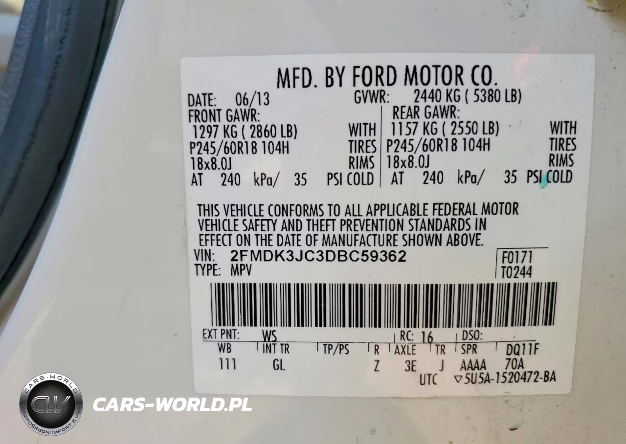 2013 Ford Edge Sel VIN:2FMDK3JC3DBC59362 - 13