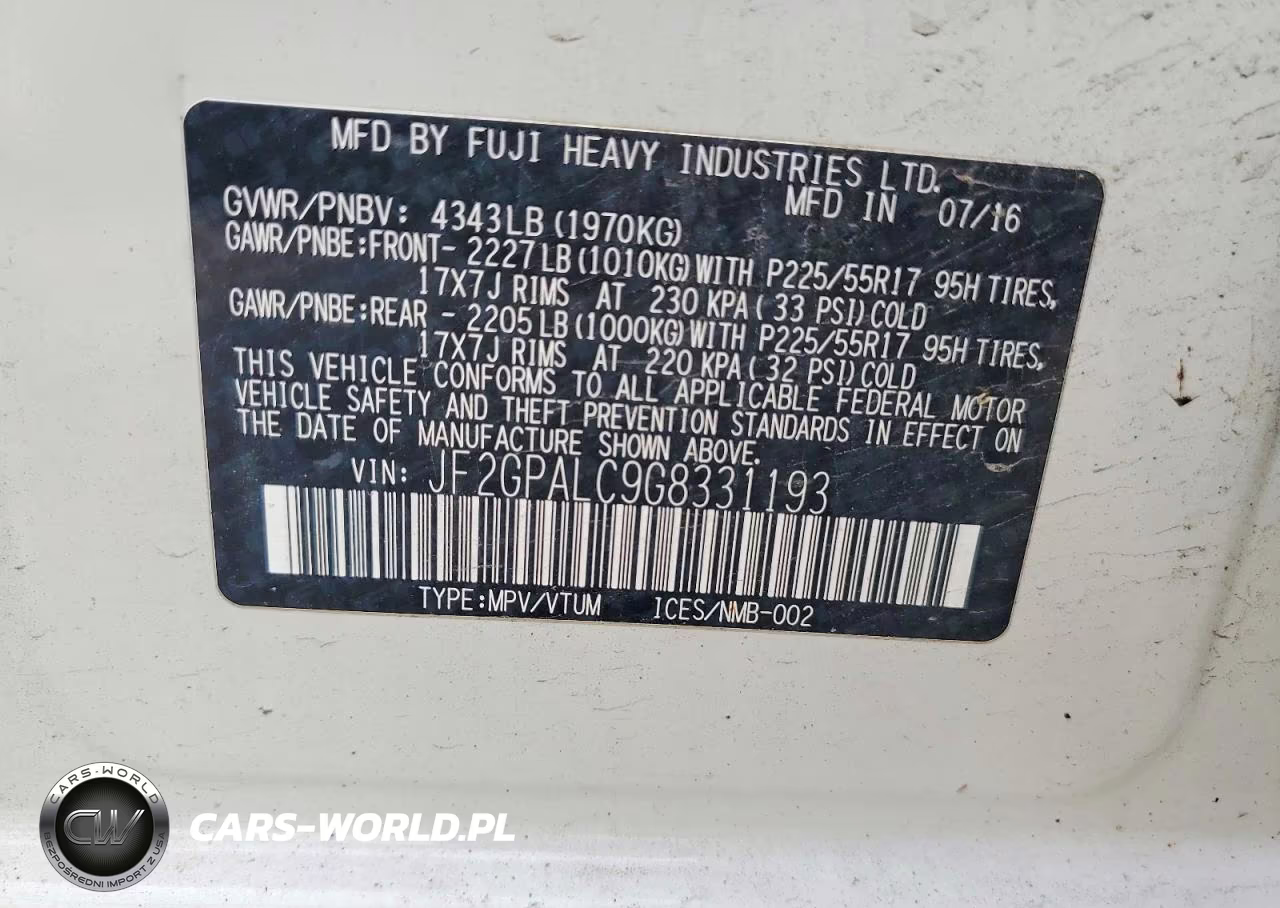 2016 Subaru Crosstrek Limited VIN:JF2GPALC9G8331193 - 13