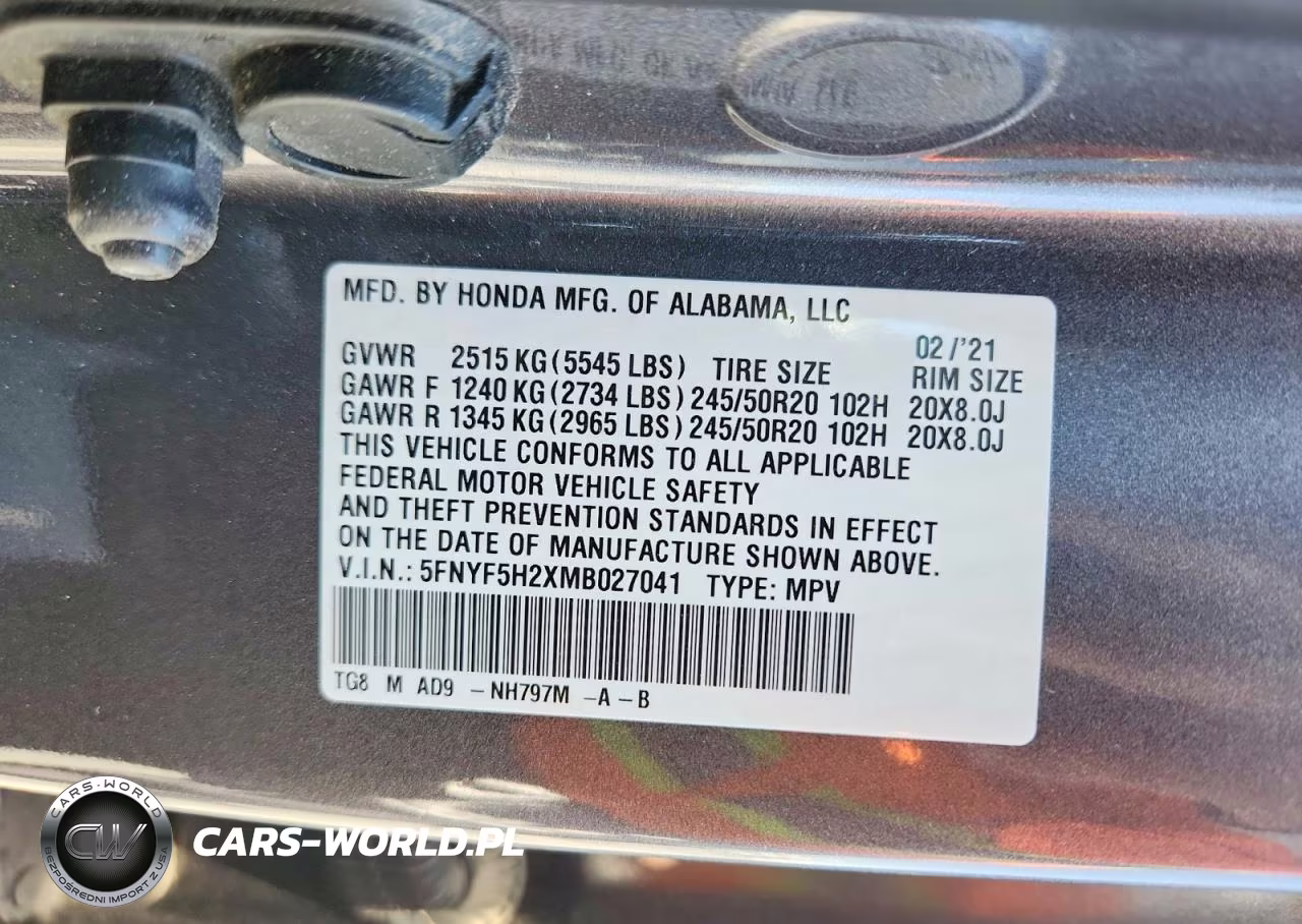 2021 Honda Pilot Se VIN:5FNYF5H2XMB027041 - 13