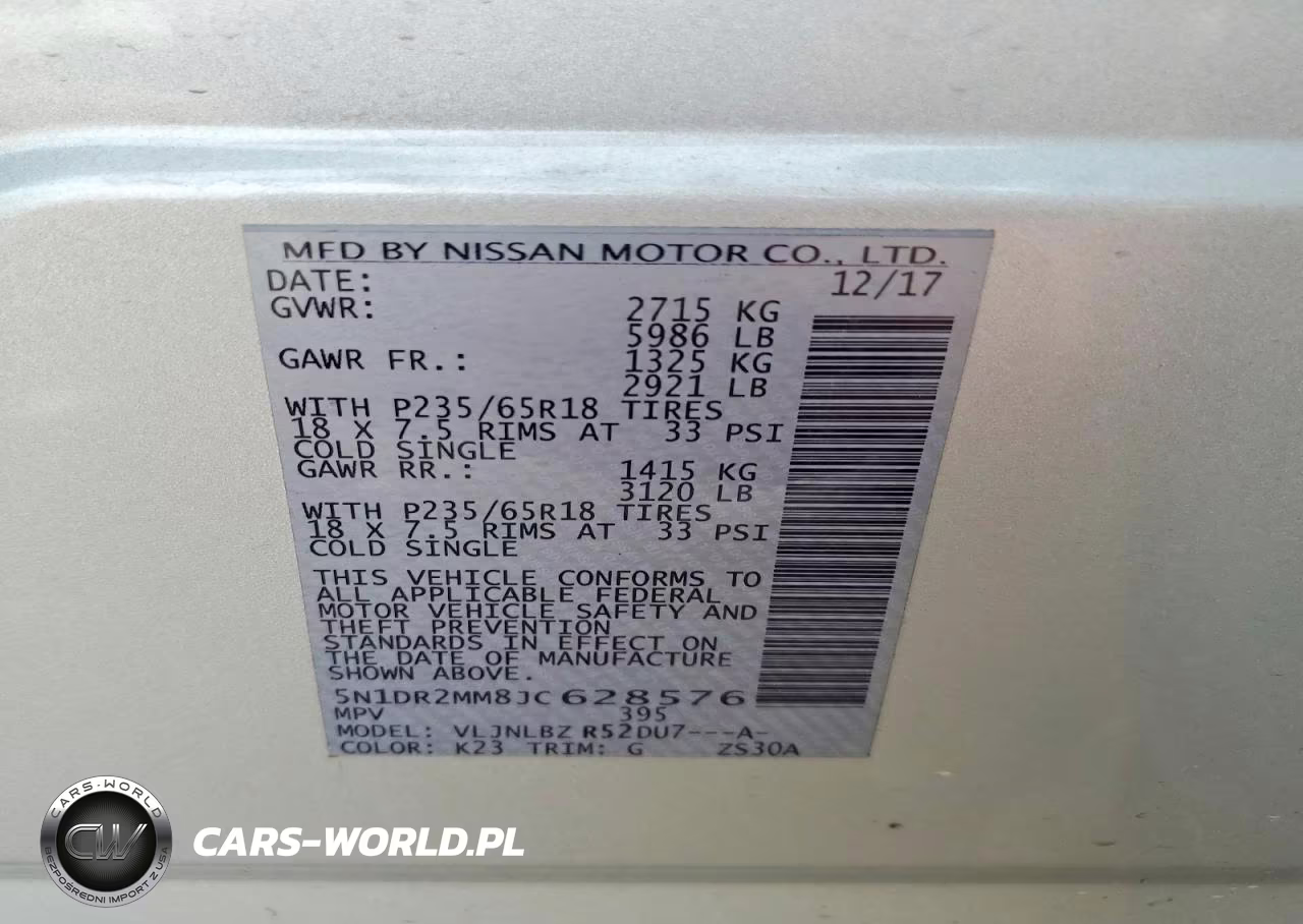2018 Nissan Pathfinder S VIN:5N1DR2MM8JC628576 - 14