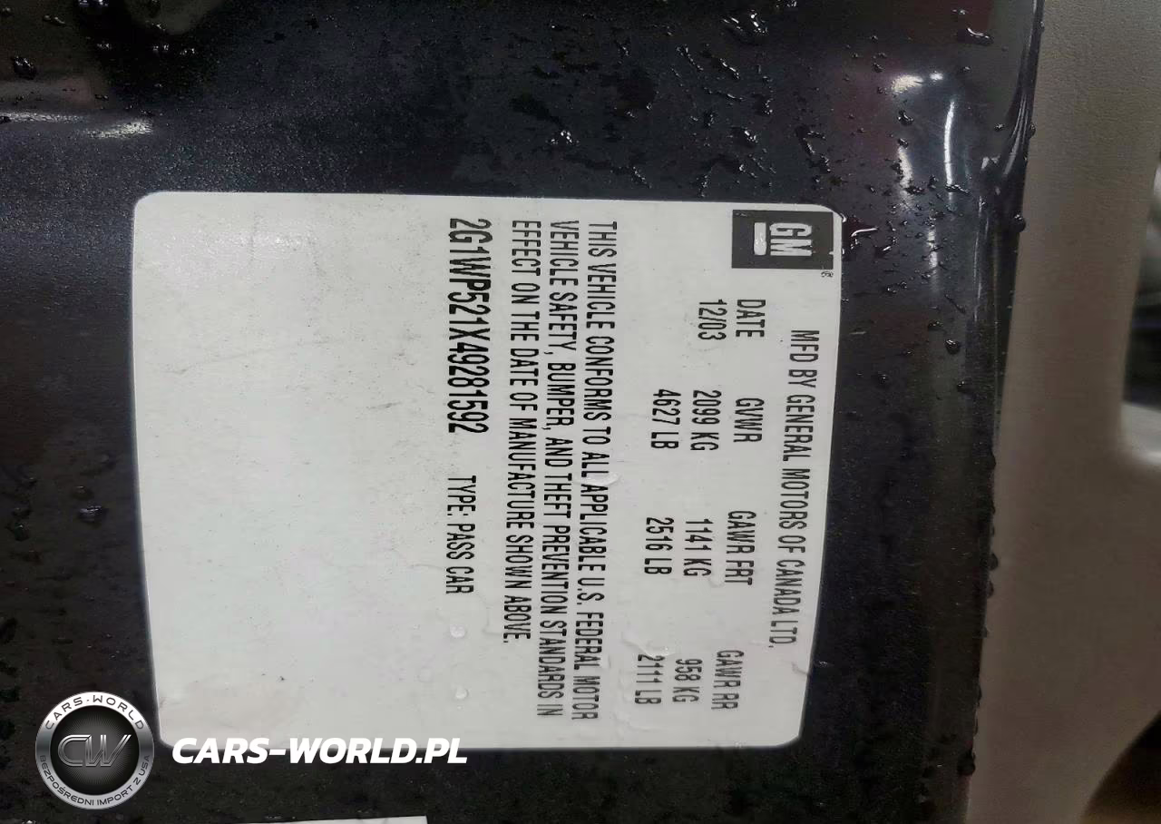 2004 Chevrolet Impala Ss VIN:2G1WP521X49281592 - 12