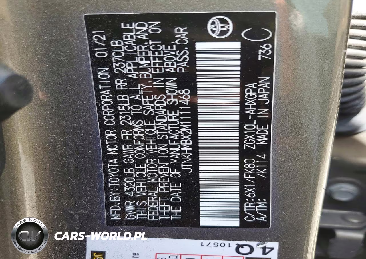 2021 Toyota C-Hr Xle VIN:JTNKHMBX2M1111468 - 12