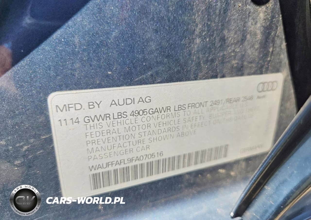 2015 Audi A4 Premium Plus VIN:WAUFFAFL9FA070516 - 12