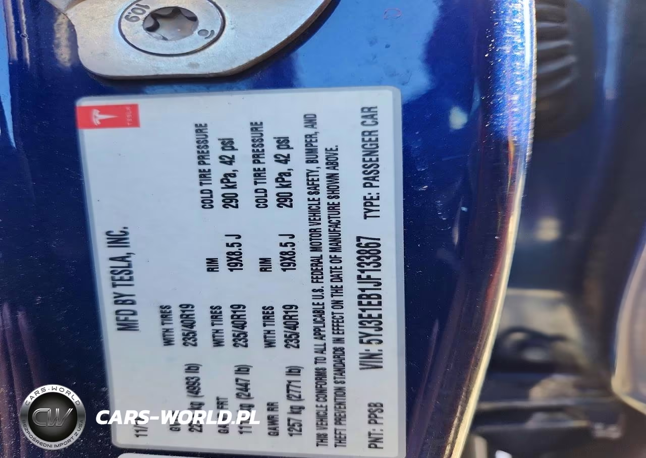 2018 Tesla Model 3 VIN:5YJ3E1EB1JF133867 - 12