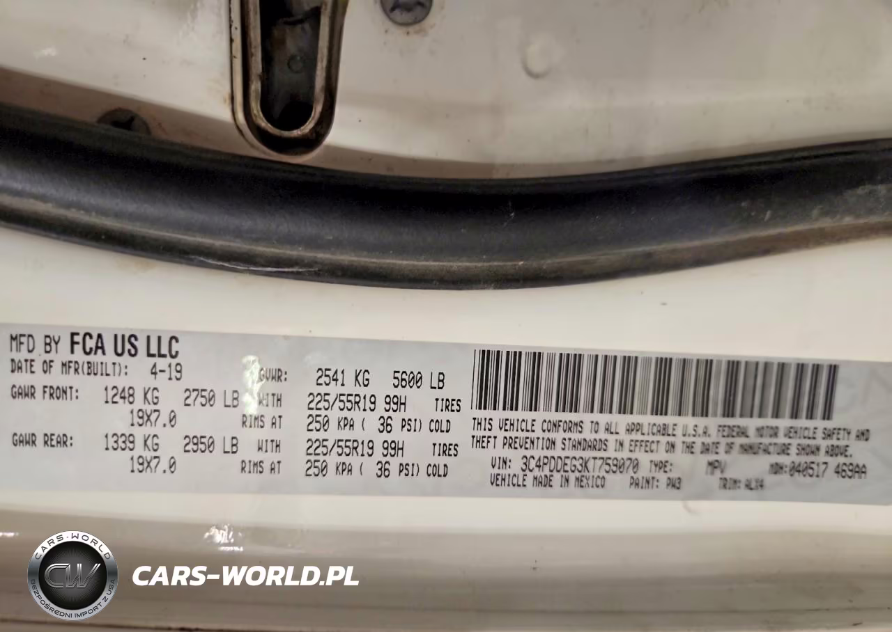 2019 Dodge Journey Gt VIN:3C4PDDEG3KT759070 - 13