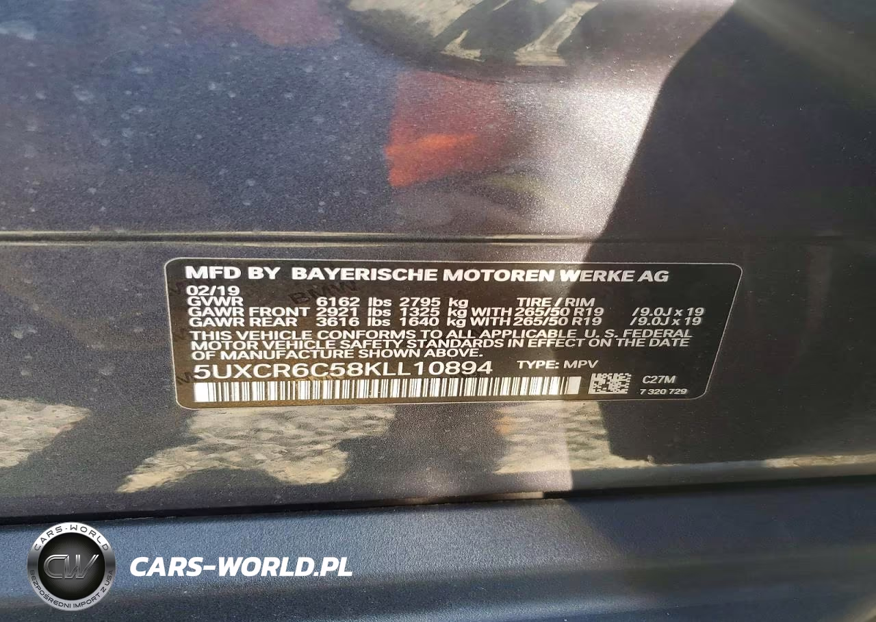 2019 BMW X5 xDrive40I VIN:5UXCR6C58KLL10894 - 13