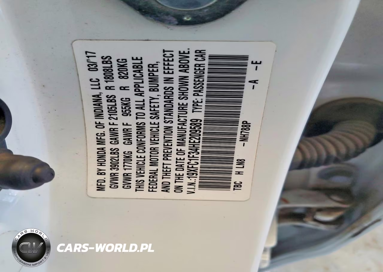 2017 Honda Civic Ex VIN:19XFC1F34HE209589 - 13