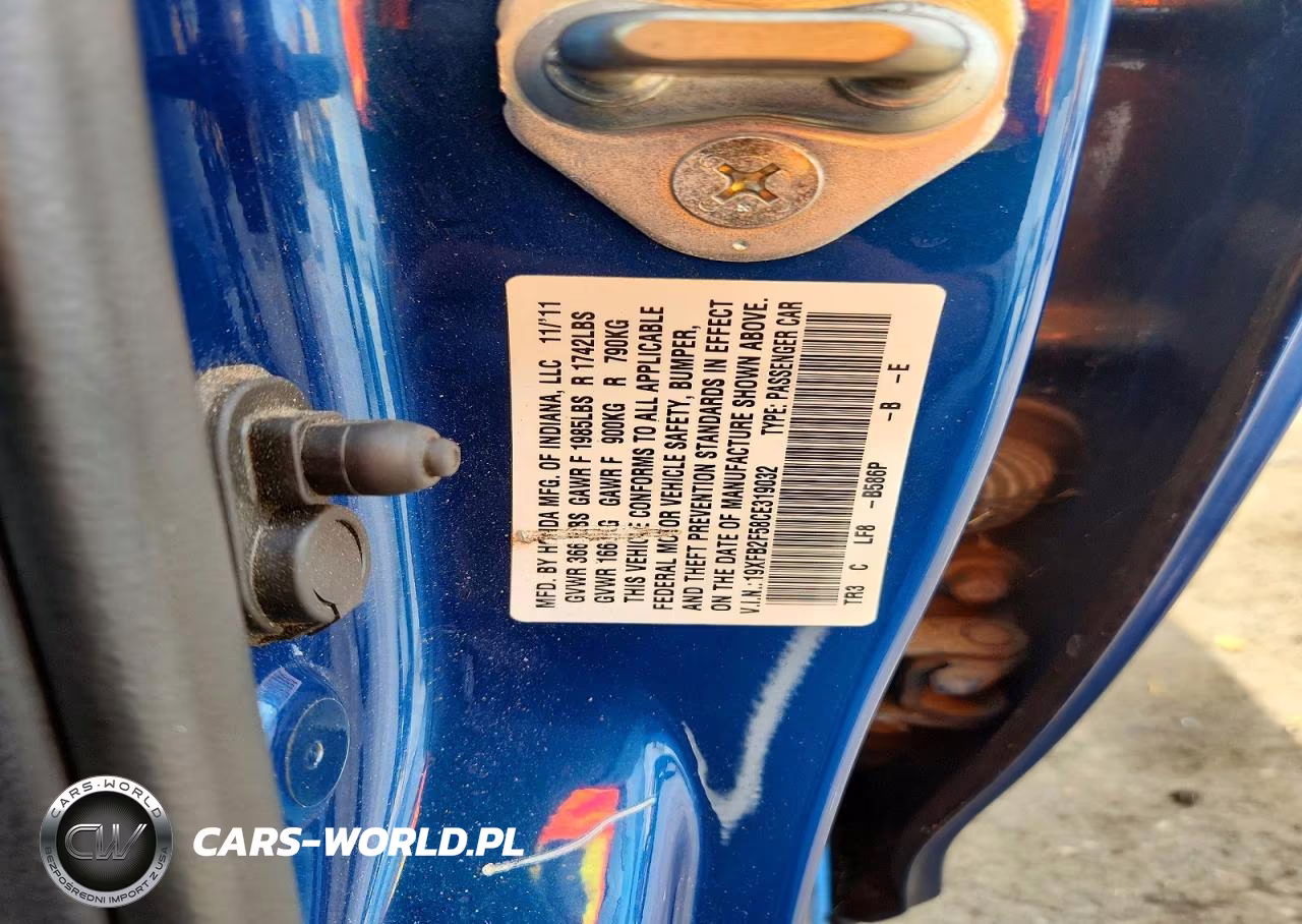 2012 Honda Civic Lx VIN:19XFB2F58CE319032 - 12