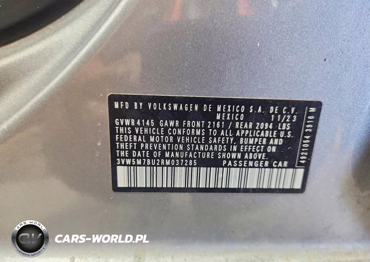 2024 Volkswagen Jetta S VIN:3VW5M7BU2RM037285 - 12