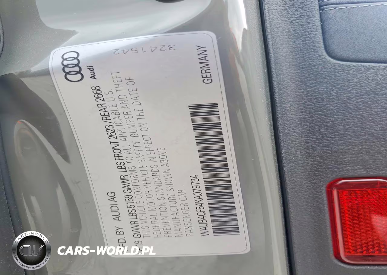 2019 Audi S5 Premium Plus VIN:WAUB4CF54KA079734 - 12
