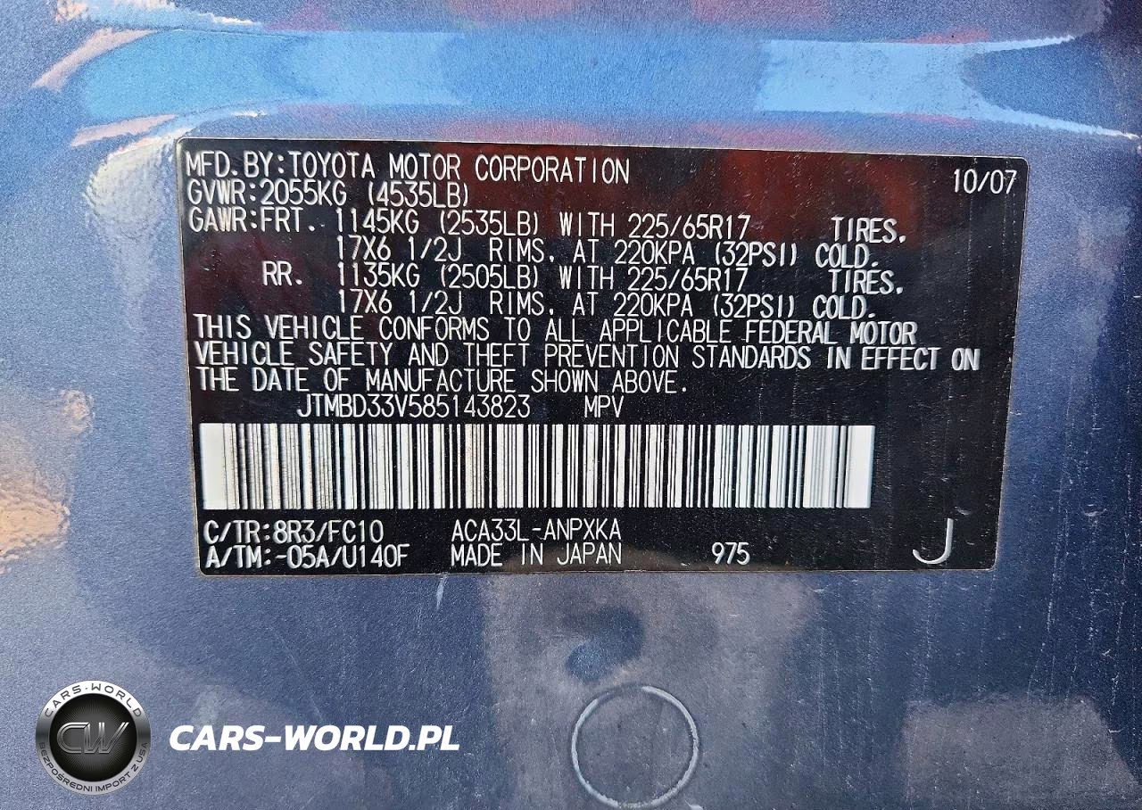 2008 Toyota Rav4 Base VIN:JTMBD33V585143823 - 13