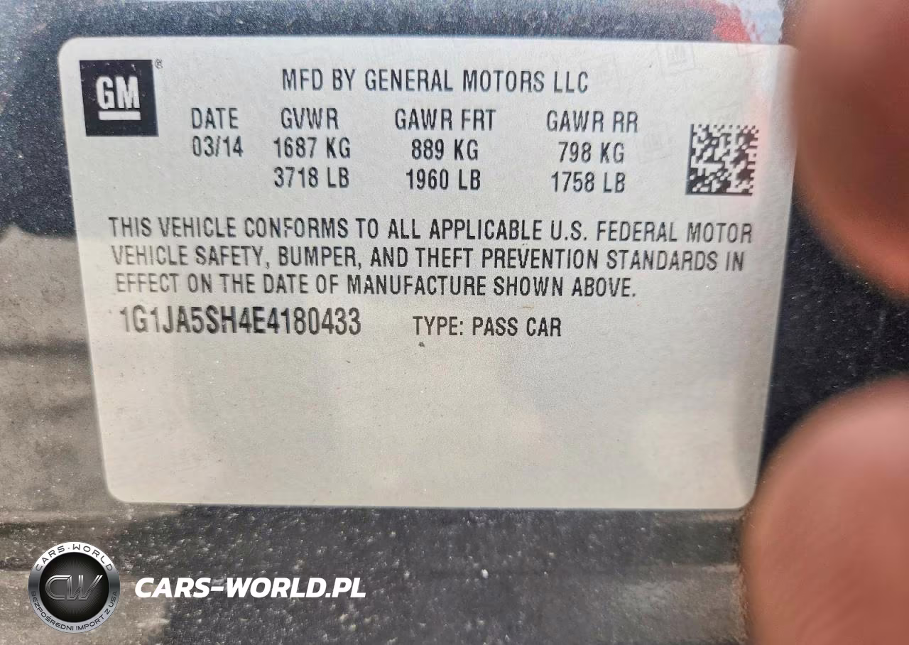 2014 Chevrolet Sonic Ls VIN:1G1JA5SH4E4180433 - 12