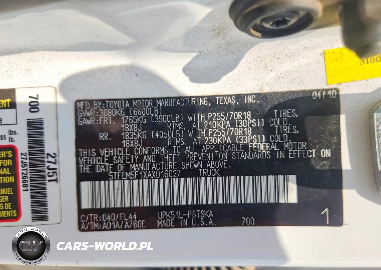 2010 Toyota Tundra Crewmax Sr5 VIN:5TFEM5F1XAX016027 - 12