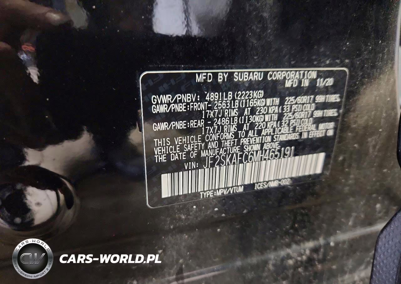 2021 Subaru Forester Premium VIN:JF2SKAFC6MH465191 - 12