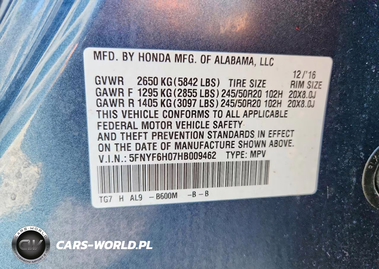 2017 Honda Pilot Elite VIN:5FNYF6H07HB009462 - 13