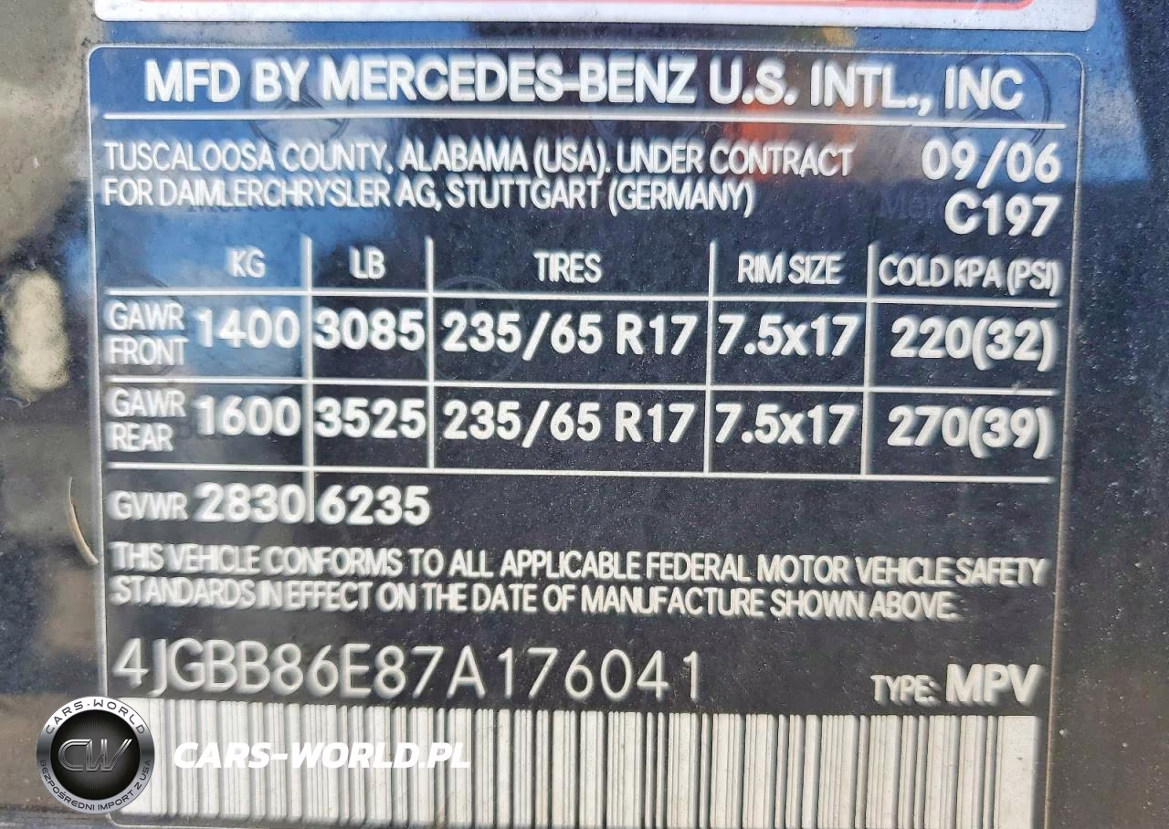2007 Mercedes-Benz Ml 350 VIN:4JGBB86E87A176041 - 13