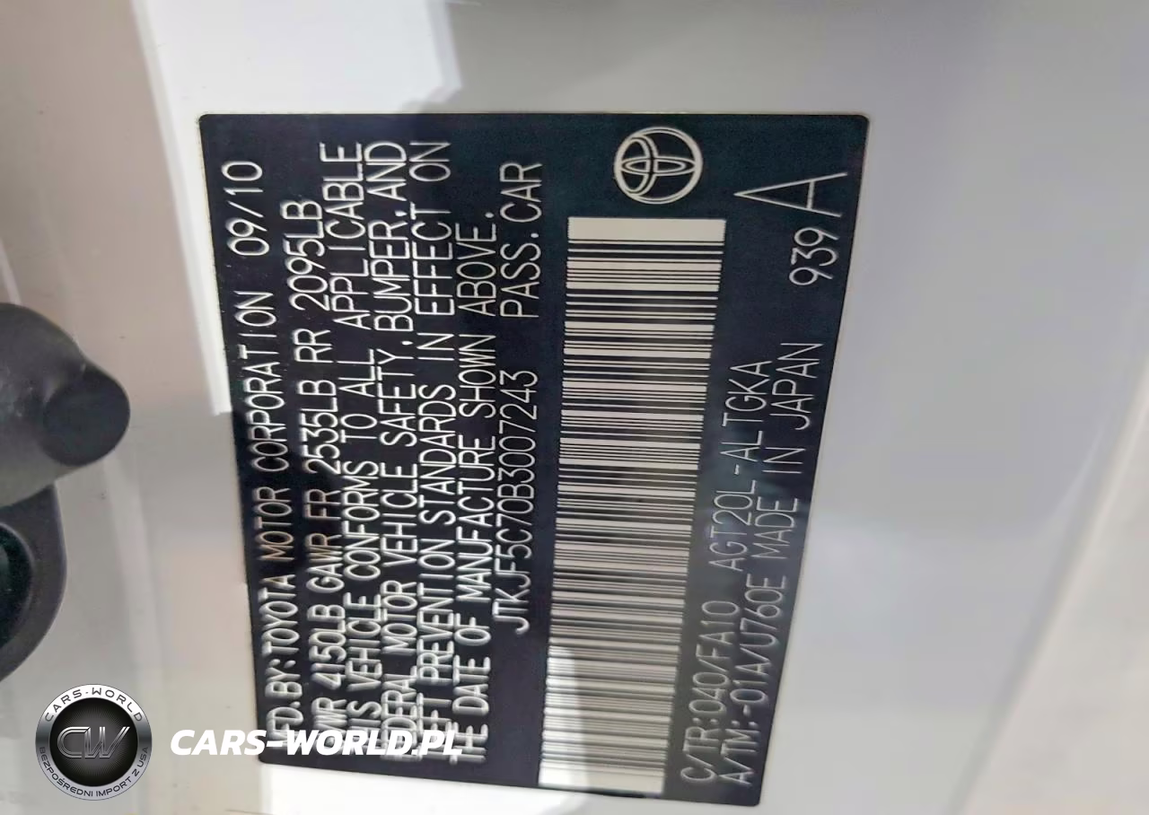 2011 Scion Tc Base VIN:JTKJF5C70B3007243 - 12