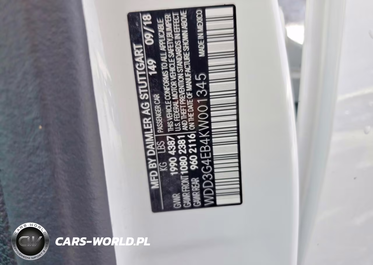 2019 Mercedes-Benz A 220 VIN:WDD3G4EB4KW001345 - 12