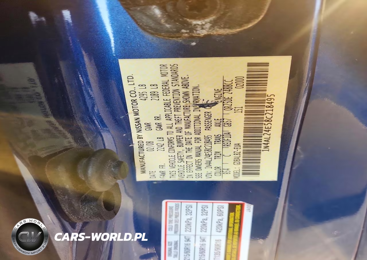 2008 Nissan Altima 2.5 S VIN:1N4AL24E58C218495 - 12
