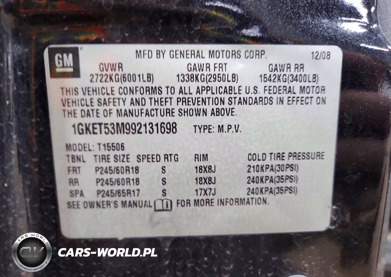 2009 GMC Envoy Denali VIN:1GKET53M992131698 - 14