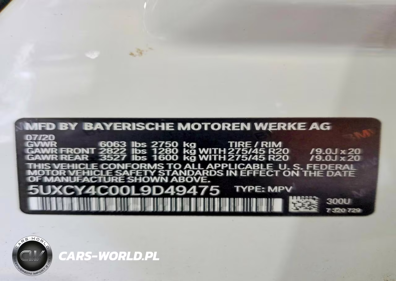 2020 BMW X6 Sdrive 40I VIN:5UXCY4C00L9D49475 - 13