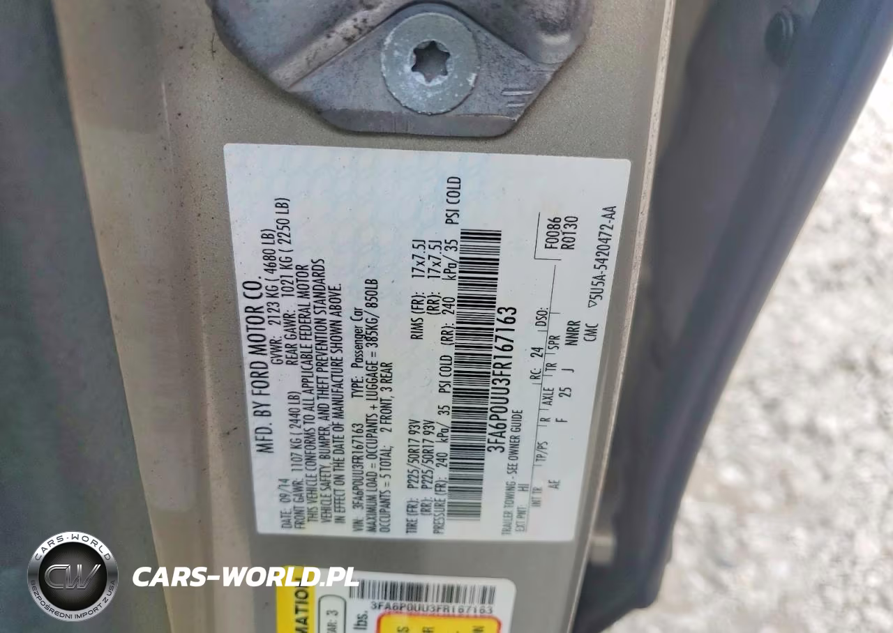 2015 Ford Fusion S Hybrid VIN:3FA6P0UU3FR167163 - 12