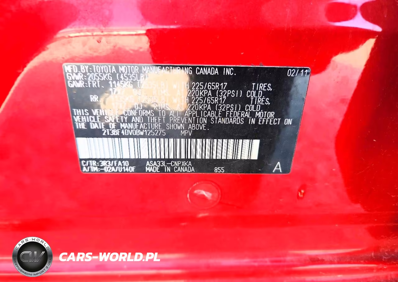 2011 Toyota Rav4 Base VIN:2T3BF4DV0BW125275 - 13