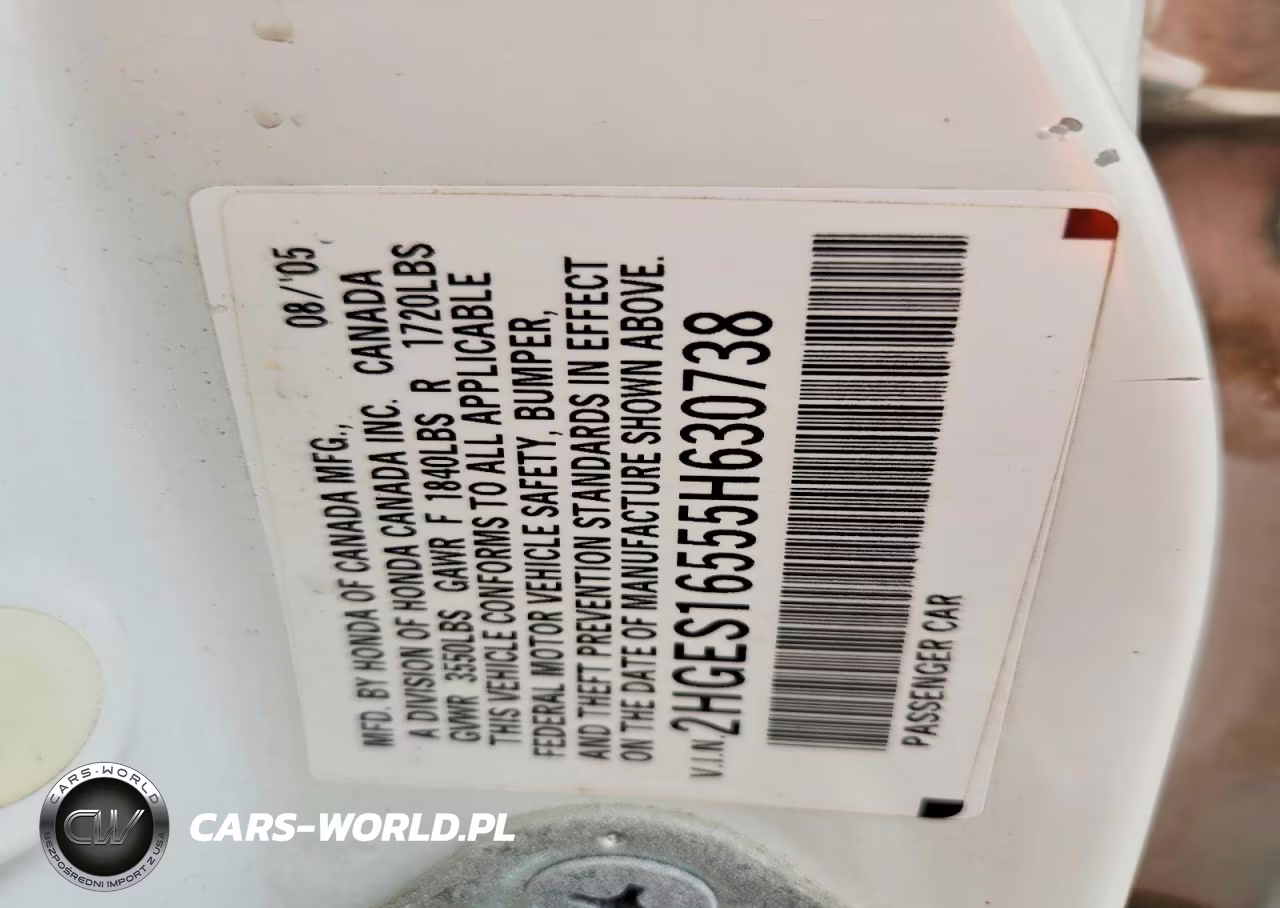 2005 Honda Civic Lx VIN:2HGES16555H630738 - 12