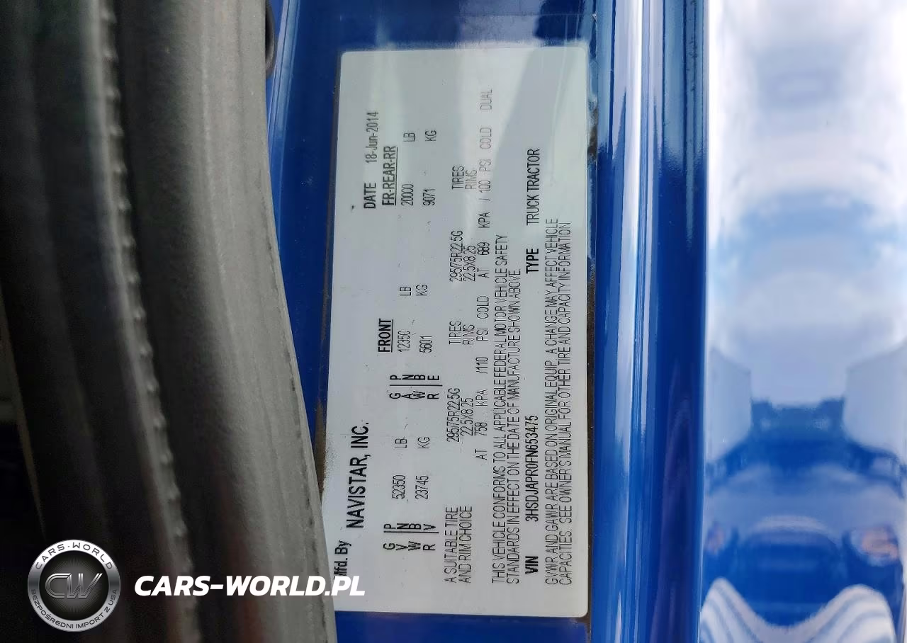 2015 International Prostar VIN:3HSDJAPR0FN653475 - 13