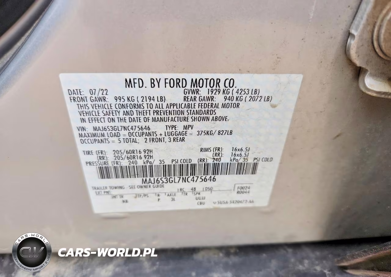 2022 Ford Ecosport Se VIN:MAJ6S3GL7NC475646 - 13