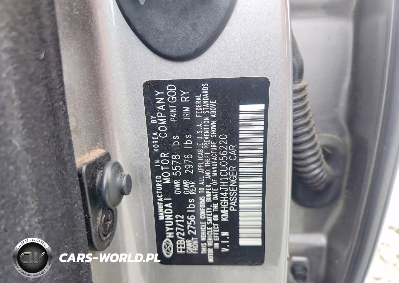 2012 Hyundai Equus Ultimate VIN:KMHGH4JH1CU056220 - 12