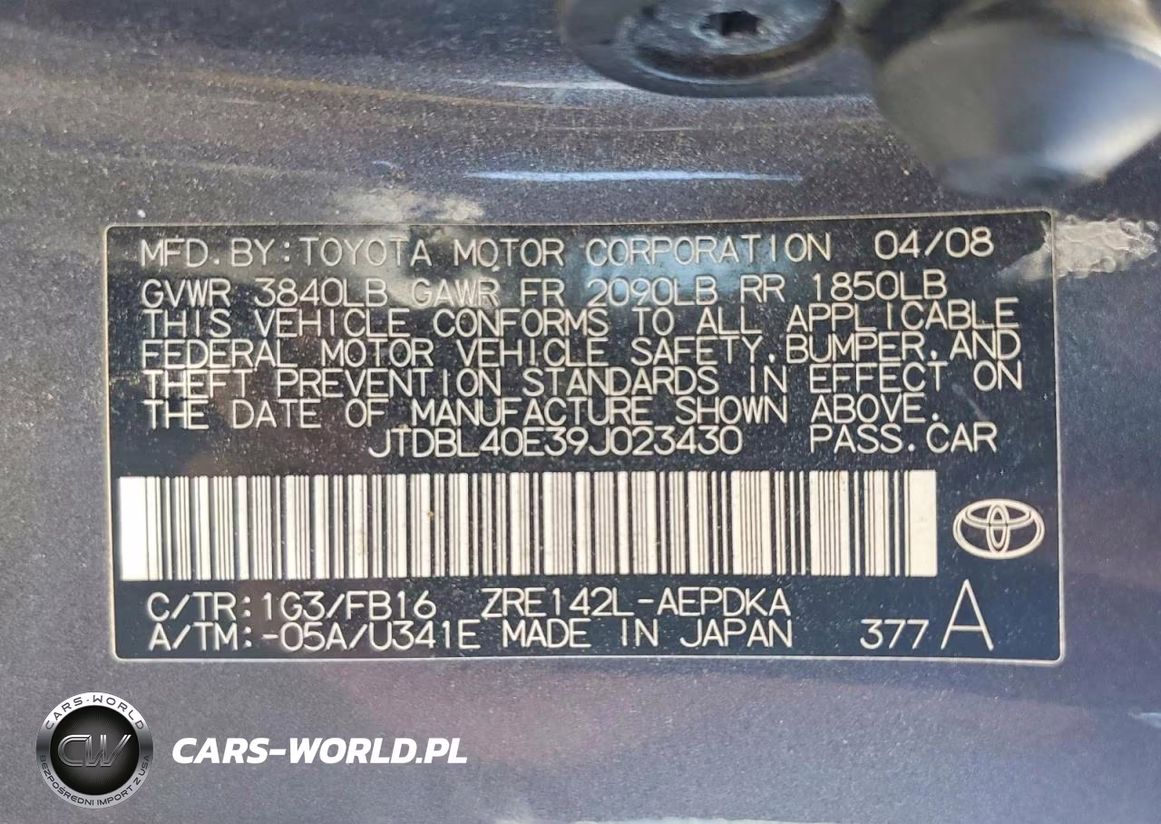 2009 Toyota Corolla Le VIN:JTDBL40E39J023430 - 12