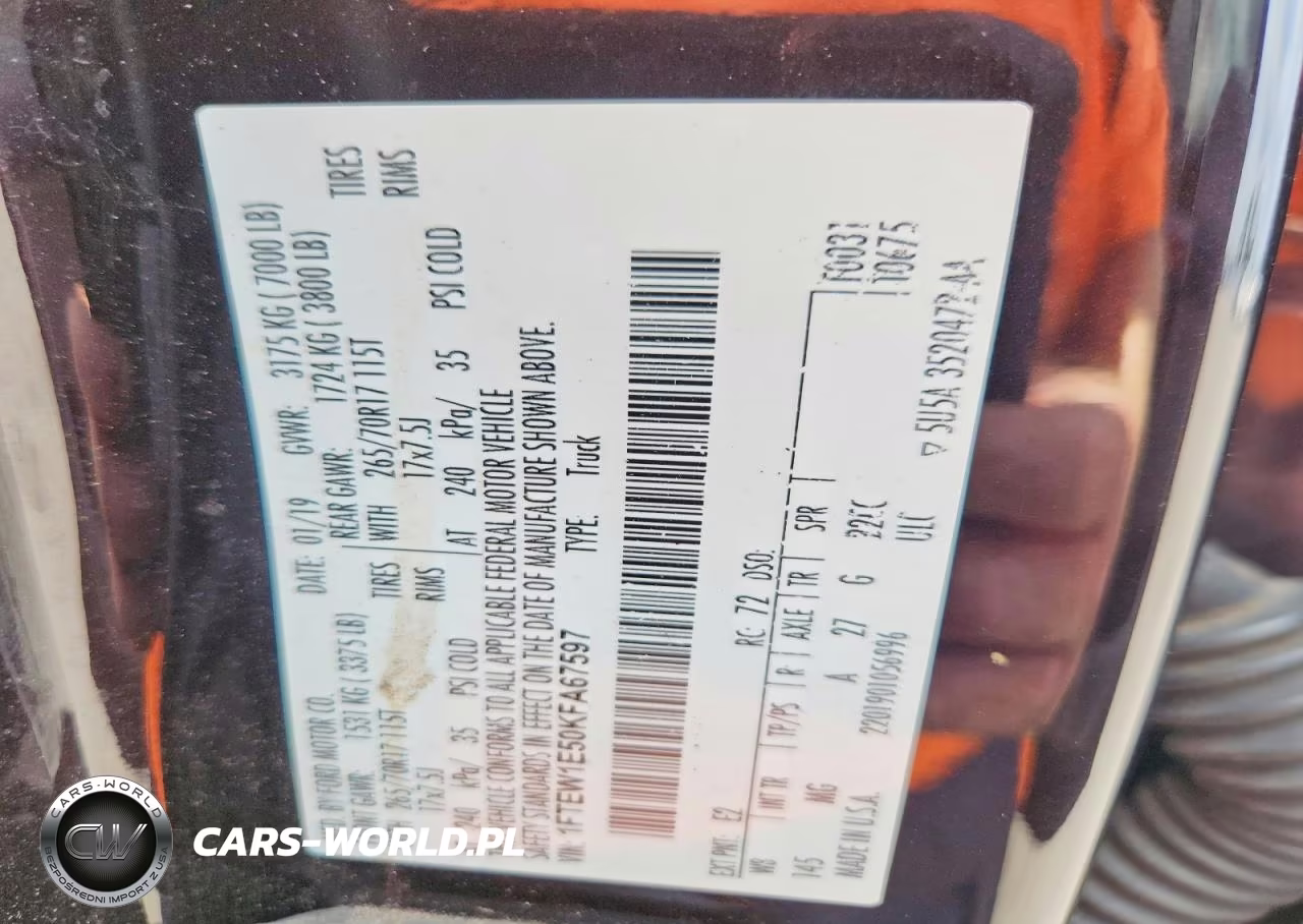 2019 Ford F150 Supercrew VIN:1FTEW1E50KFA67597 - 12